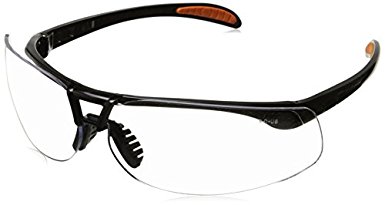 Uvex S4200 Protégé Safety Eyewear, Metallic Black Frame, Clear Ultra-Dura Hardcoat Lens