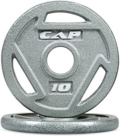 WF Athletic Supply Cast Iron 2-Inch Olympic Grip Plate for Strength Training, Muscle Toning, Weight Loss & Crossfit - Multiple Choices Available