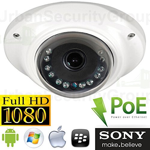 USG Low Profile 2.5" 2MP 1080P IP Dome Security Camera: 1/2.5" SONY HD Sensor   HI3516C, 3.6mm Wide Angle Lens, PoE, 12x IR LEDs 30 Feet Nightvision, IR-Cut, IP66 NEMA 4x Outdoor Rated, ONVIF, Vandal Proof, Easy P2P Connection Perfect For Home & Business IP CCTV