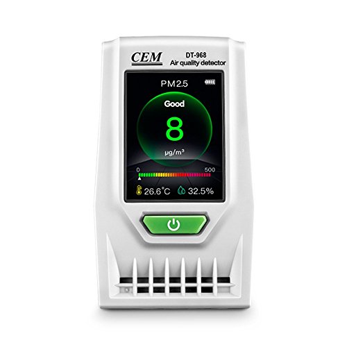 CEM DT-968 Indoor PM2.5 Air Quality Monitor Real Time Monitoring PM2.5/PM10 with Air Temperature and Humidity