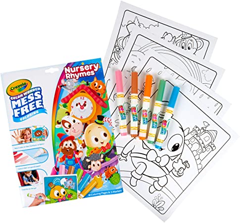 Crayola Nursery Rhymes, Mess Free Pages & Markers Color Wonder, Multicolor