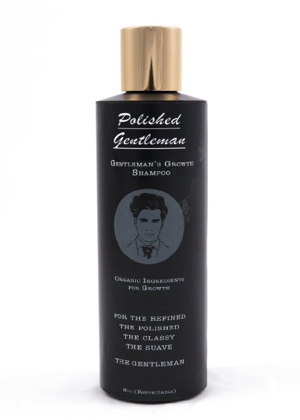 Polished Gentleman Hair Growth Shampoo For Men - Best Hair Products to Regrow Hair - With Biotin and Tea Tree - To Grow Hair Fast and Stimulate Hair Regrowth - Stop Hair Loss - Organic and Natural