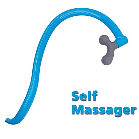 CARELAX Self Massage Tool - Original Trigger Point Therapy - Lower Back Massager, Myofascial Release Tool & Deep Muscle Massage Stick - Back,Neck,Shoulder,Leg,Feet - Blue