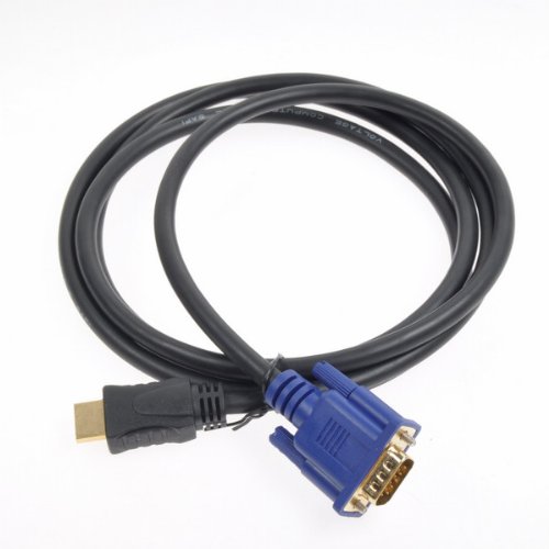 BestDealUSA 1.8 Meters Gold HDMI Male To VGA HD-15 Male Cable 6FT 6 Feet