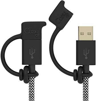 Cozy USB Caps/Covers for USB A Cables with Dust Protection, Protects During Travel, Portable, Designed By Cozy (USB A Black)