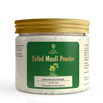 Indus Organics Safed Musli Powder for Stamina | Performance | Immunity Booster | Strength and Vitality |120 gm