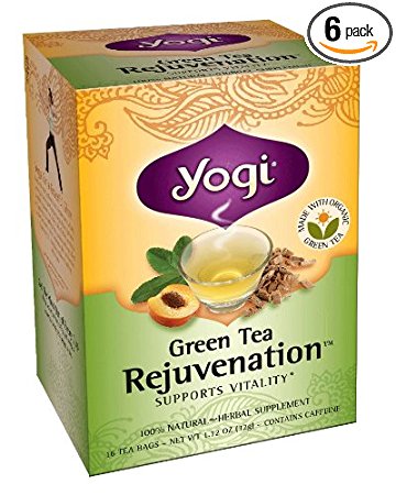 Yogi Rejuvenation Green Tea, 16 Tea Bags (Pack of 6)
