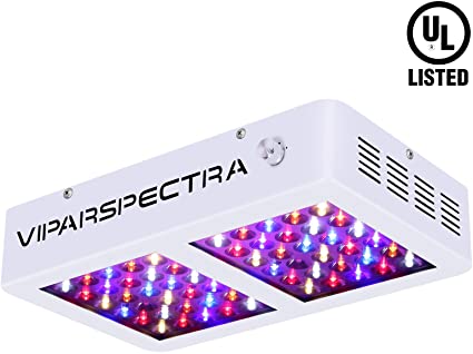 VIPARSPECTRA UL Certified Dimmable Reflector Series DS300 300W LED Grow Light 12-Band Full Spectrum for Indoor Plants Veg and Flower, Has Daisy Chain Function