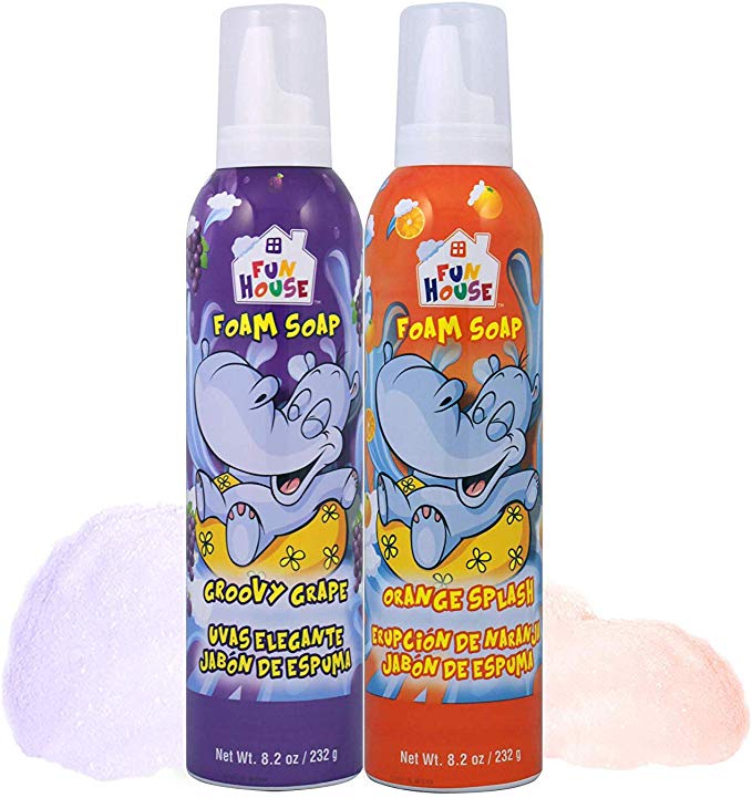 Moneysworth & Best Fun House Kids Foam Soap Groovy Grape & Orange Splash, 2 Pack