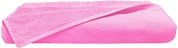 Puffy Cotton Luxury Plush Velour Large Bath Towel (Hotel, Spa, Bath) - Beach Towel, Super Soft and Absorbent (Pink, 1)