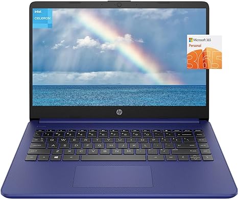 HP Stream Laptop 2023 Newest 14" HD Display, Intel Celeron N4120 Processor, 16GB RAM, 192GB Storge (64GB EMMC 128GB SD Card), ‎Intel UHD Graphics 600, Webcam, Wi-Fi, Windows 11 Home in S Mode