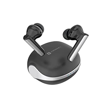 Portronics Harmonics Twins 27 Smart TWS Earbuds with ANC ENC Noise Cancelling, 35 Hrs Playtime, Voice Assistant, Dual Mic. Support, Feather Touch(Black)