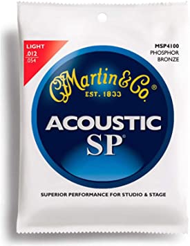 New Martin MSP4100 SP Studio Performance 92/8 Phosphor Bronze Acoustic Guitar Strings, Light