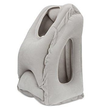 Travel Pillow and Airplane Pillows, RayCue Inflatable Pillow with Carring Bag for Traveling/Business/Office/Bus/Train