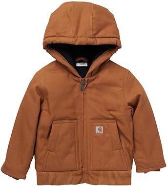 Carhartt Boys' Canvas Insulated Hooded Active Jac