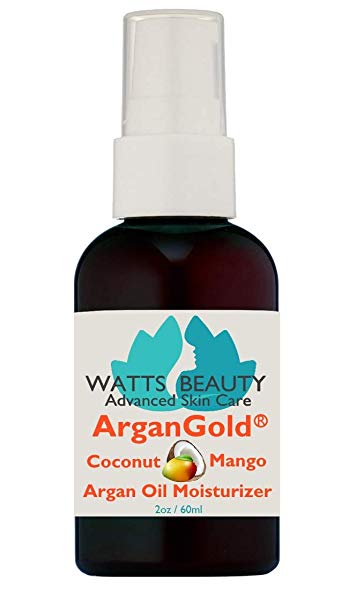 Watts Beauty Coconut Mango Argan Oil For Hair, Skin, Shampoo, Conditioner or Lotions - Natural Tropical Scented Argan Oil Moisturizer - 2oz