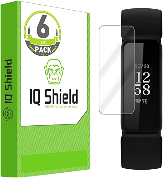 IQShield Screen Protector Compatible with Fitbit Inspire 2 (6-Pack) Anti-Bubble Clear Film