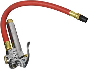 Amflo 150E-RET 10-90 PSI Bayonet Style Inflator Gauge with 12" Hose and Air Chuck