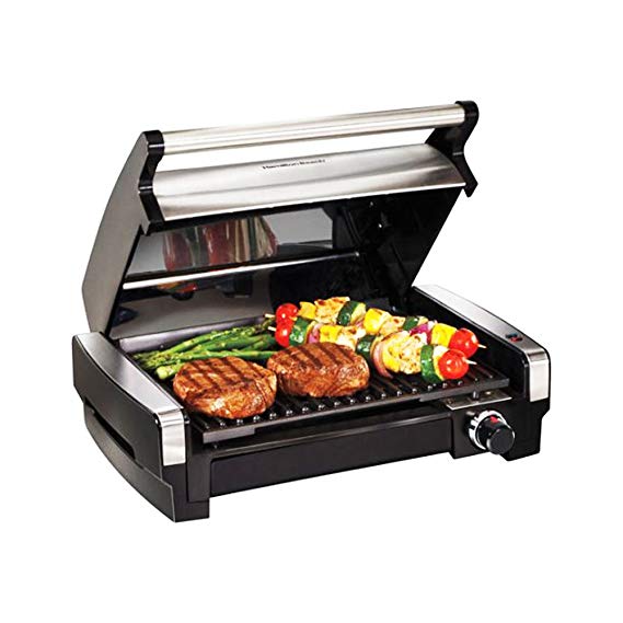 Hamilton Beach 118 sq Indoor/Outdoor Nonstick Searing Grill & Removable plate (Model# 25360)