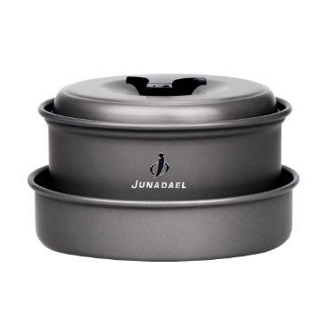 Junadael Lightweight Outdoor Camping Cookware Outdoor Hiking Picnic Travel Essential Pots and Pans Suit