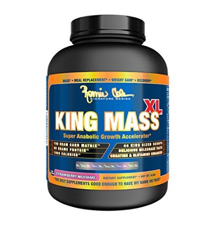 Ronnie Coleman Signature Series King MASS-XL Super Anabolic Growth Accelerator Strawberry Milkshake 6 Pound