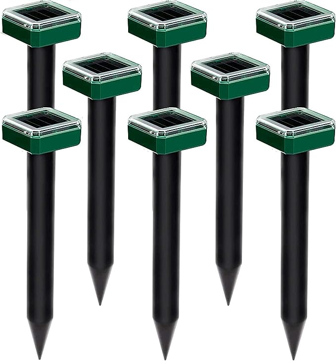 Fakespot | 8 Pack Mole Repellent Solar Powered Fake Review