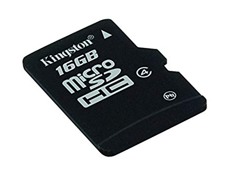 Kingston microSDHC SDC4/16GBSP Class 4 Flash Card Single Pack with Adapter