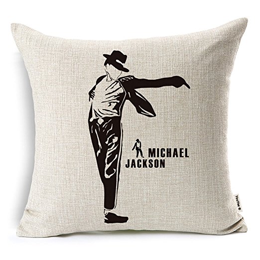 YouYee Cotton Linen Throw Pillow Case Cushion Cover,Michael Jackson,Dancing,Exclusive Sachet Included