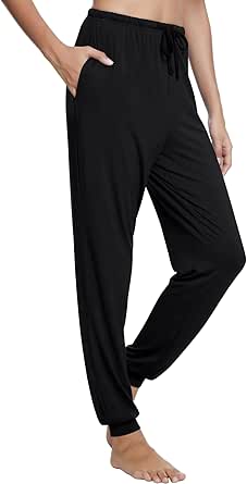 NACHILA Women's Lounge Pants - Viscose Made from Bamboo, Stretchy Sweatpants Comfy Joggers Soft Pj Bottom