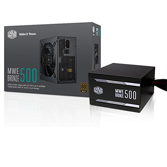 Cooler Master MWE 500 Watt 80 Plus Bronze certified power supply