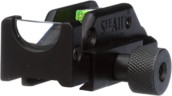 SeeAll Tritium-Lit Gen 2 Open Sight | Ultra Fast Target Acquisition | Picatinny Rail Mount Compatible for Rifle or Shotgun | No Battery Needed (Crosshair Reticle)
