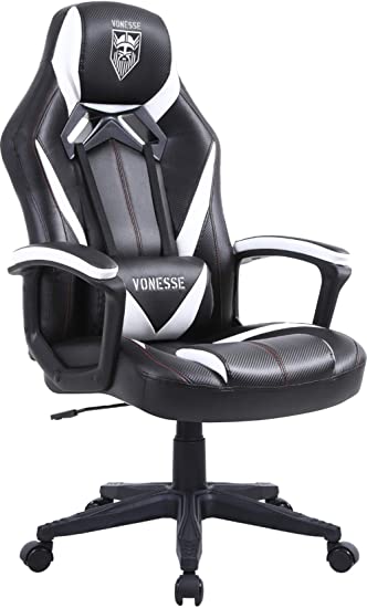 Ergonomic Gaming Chair, Swivel Computer Gaming Chair with Massage, Racing Style Home Office Chair, High Back Gaming Desk Chair, Carbon Fibre Modern Task Chair, Esports Gamer Chair Big and Tall (Black)