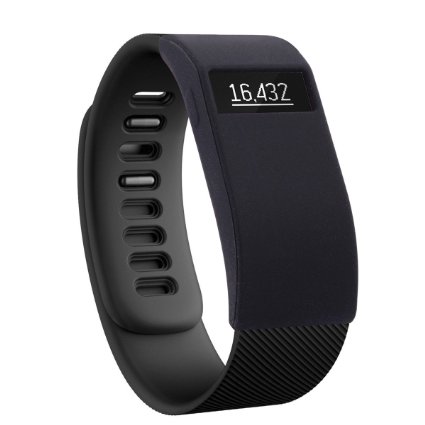 Greatfine Slim Silicone Case for Fitbit Charge / Fitbit HR Charge - Black