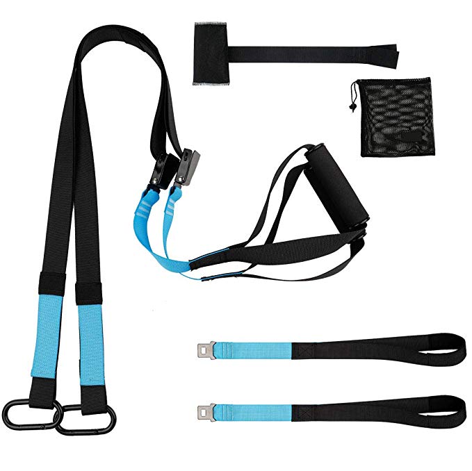 KEAFOLS Fitness Training Pro Suspension System Training Kit Professional Gym Fitness Training Straps for Home Gym Workout