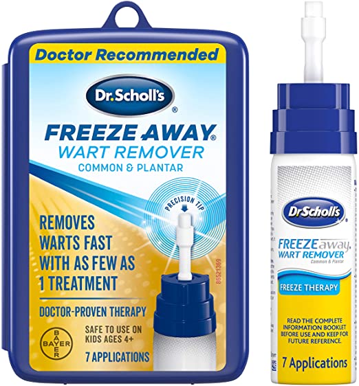 Dr. Scholl’s FreezeAway Wart Remover, 7 Applications // Doctor-Proven Treatment to Rapidy Freeze and Remove Common and Plantar Warts, white