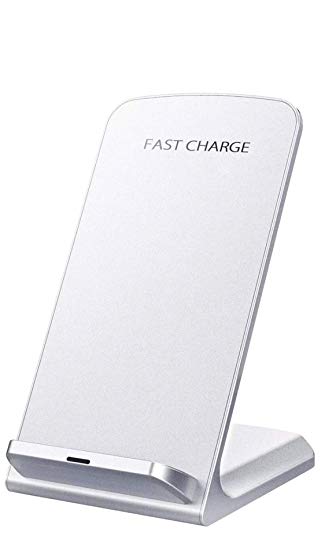 10W [Fast Wireless Charger] Qi-Certified PowerPort Quick Charge Stand - 7.5W for iPhone X/XS/XS Max/XR/8/8 Plus. Upto 10W for Samsung Galaxy s8/s8 /s9/s9 /Note 8/9/s7/s7 Edge/s6/s6Edge (White)