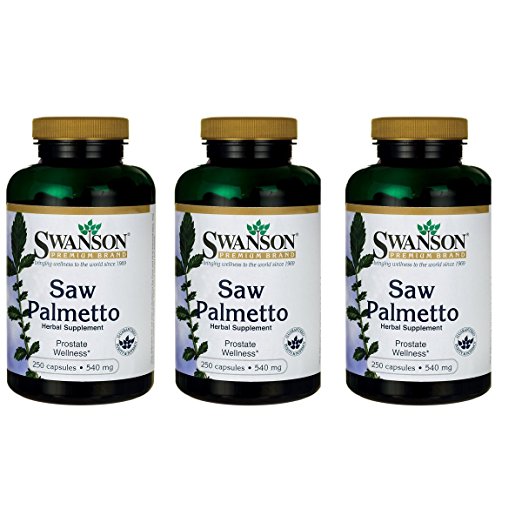 Swanson Saw Palmetto 540 mg 250 Caps 3 Pack