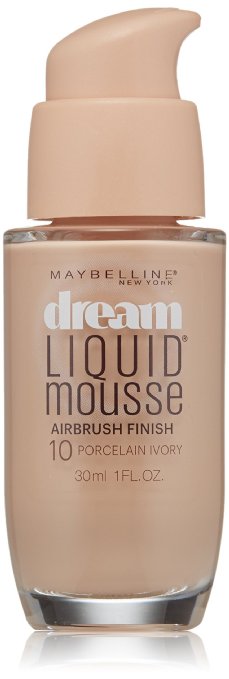 Maybelline New York Dream Liquid Mousse Foundation, Porcelain Ivory Light 1, 1 Fluid Ounce (Packaging May Vary)