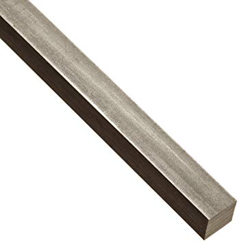 18-8 Stainless Steel Key Stock, Undersized Tolerance, 3/16" Thickness, 3/16" Width, 12" Length (Pack of 1)