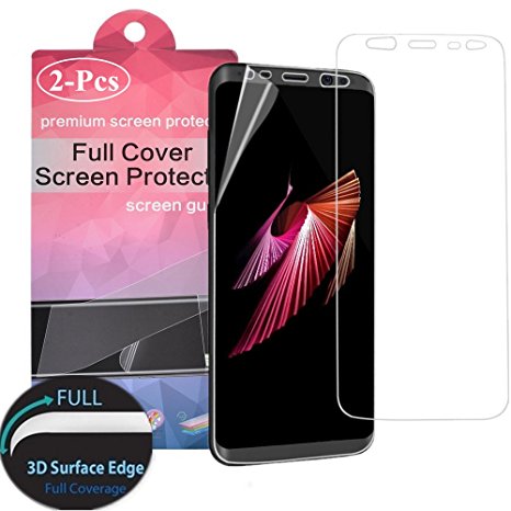 Galaxy S8 Full Cover Screen Protector [2-Pack],Antsplust Edge to Edge HD Anti-Scratch Screen Protector[Ultra-Clear] [Scratch Proof] [Anti-Fingerprint] for Samsung Galaxy S8