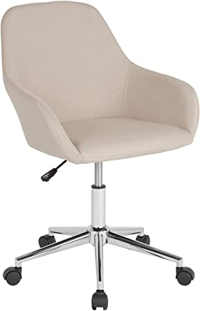 Flash Furniture Cortana Home and Office Mid-Back Chair in Beige Fabric, BIFMA Certified