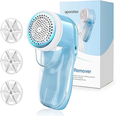 Electric Lint Remover Fabric Shaver, USB Rechargeable Bobble Remover for Clothes Debobbler Clothes Shaver Sweater Shaver Lint Roller Wool Defuzzer Fluff Remover for Clothes Carpet(3 Blades Included)