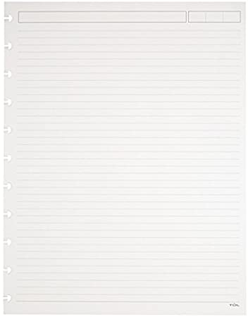 TUL Custom Note-Taking System Discbound Refill Pages, 81/2" x 11", Narrow Ruled, Letter Size, 3 packs of 50 Sheets each (150 sheets total), White