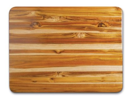 Proteak Teak Cutting Board Rectangle Edge Grain with Hand Grip 24-Inch by18-Inch by 1-12-Inch