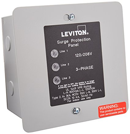 Leviton 51120-3 3-Phase Panel Protector, 120/208-Volt