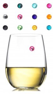 Swarovski Crystal Magnetic Wine Charms - Set of 12 - Storage Box Included - Works with Any Type of Glass - Great Party or Gift Idea - Best Value - By Avito