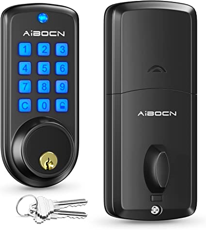Aibocn Smart Lock, Electronic Keypad Deadbolt Lock, Keyless Entry Door Lock with Auto-Lock, Anti-Peeping Password, Easy to Install and Program, Security Smart Door Lock for Home Bedroom