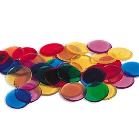 Learning Resources Transparent Color Counting Chips Class Bulk Pack of 600 in Resealable Bag (InPrimeTime Exclusive)