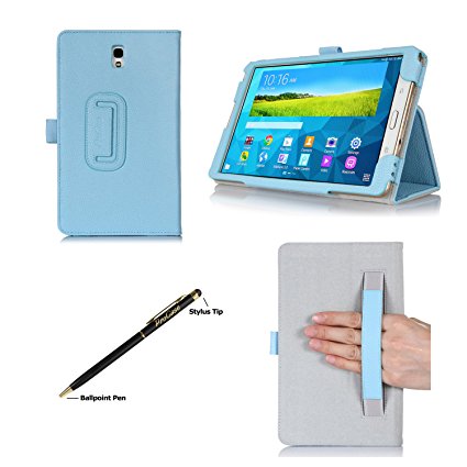 ProCase Samsung Galaxy Tab S 8.4 Case - Bi-Fold Flip Stand Cover Case exclusive for 2014 Galaxy Tab S Tablet (8.4 inch, SM-T700), with Hand Strap, auto Sleep/Wake (Blue)
