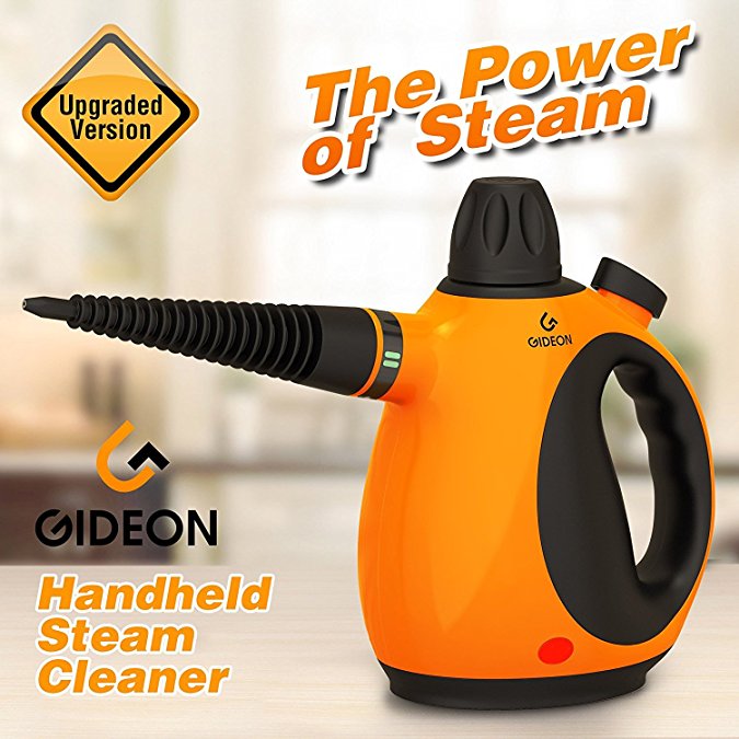 Gideon Handheld Pressurized Portable Steam Cleaner and Sanitizer / Powerful Multi-purpose Steamer, Removes Grease, Dirt, Mold, Stains, etc. and Disinfects / Removes Wrinkles from Garments [UPGRADED]